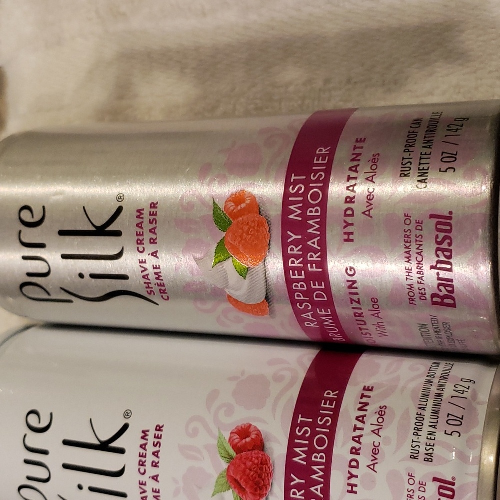 (2) Pure Silk Raspberry Mist Shave Cream. NIB. - Picture 3 of 6